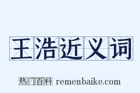 王浩近义词是什么意思的图片